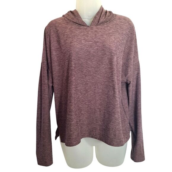 Kyodan Womens Pullover Hoodie Activewear Heather Plum Long Sleeve Workout Medium - Picture 1 of 8